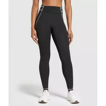 Gymshark Леггинсы Stitch Feature черные B6A8Z BB2J