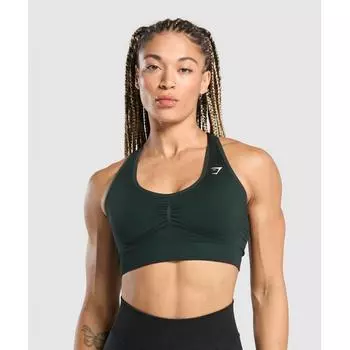 Gymshark Lift Contour Seamless Sports Bra Green B6a6r Ecwc XS