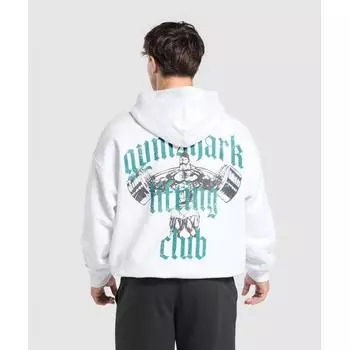 Gymshark Lifting Club Hoodie White Artificial Teal A1c8c Wc65 XS