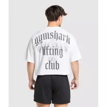 Gymshark LifTing Club T shirT whiTe piTch Grey A1c8b Wc64 M