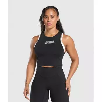 Gymshark Lifting Essentials Cropped Tank Black B2b3c Bb2j S