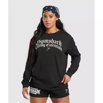 Gymshark Lifting Essentials топ с длинным рукавом черный B2b3j Bb2j XS