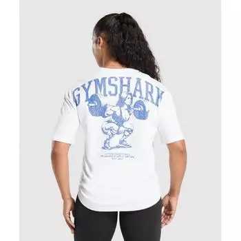 Gymshark LifTing Graphic T shirT whiTe B3c6h Wb57 S