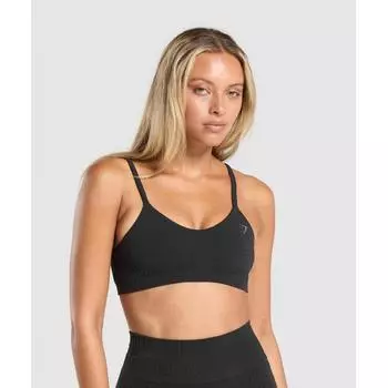 Gymshark Lux Seamless Bralette Coal Marl B9a8i Bbq2 XS