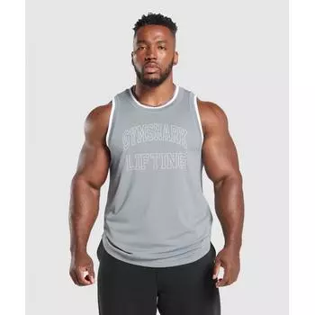 Gymshark Mesh Tank Denim Grey A6a2m Gcqs XS