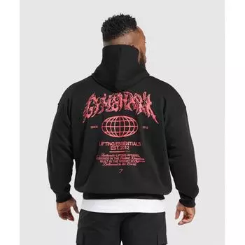 Gymshark Metal Lifting Graphic Hoodie Black A7a1h Bb2j XS