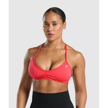 Gymshark Минимальный спортивный бюстгальтер кораллово-красный B3a2j Rb0y XS