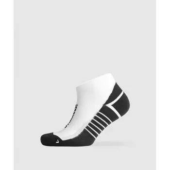 Gymshark Носки для бега Tab White Black I3A1H WB86 M