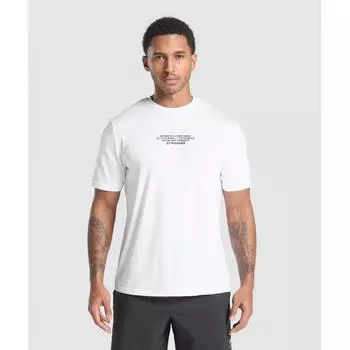 Gymshark Одежда для фитнеса Функциональная футболка белая A7a3e WB57 XS
