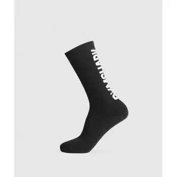 Gymshark Plush Wordmark Crew Sock Black I3a7x Bb2j S