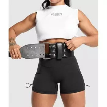 Gymshark Подъемный ремень с двумя зубцами, черный I3a3w Bb2j S