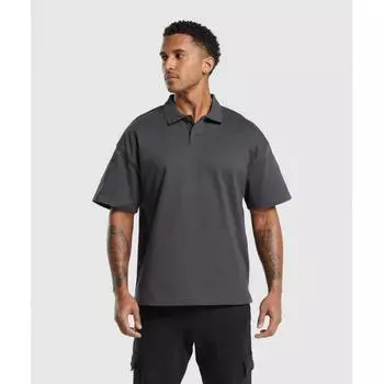 GYMSHARK Поло с короткими рукавами Серый Оникс A5A5T GB7N XS