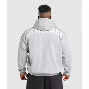 Gymshark Power Zip Up Hoodie светло-серый меланжевый A1c1o Gbcn XS