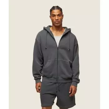 GYMSHARK повседневная одежда Толстовка с капюшоном на молнии черного цвета A1B6M BB2J