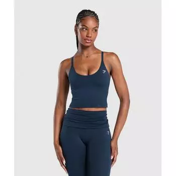 Gymshark Повседневный Cami Tank с полкой Navy B8a2m Ub9p
