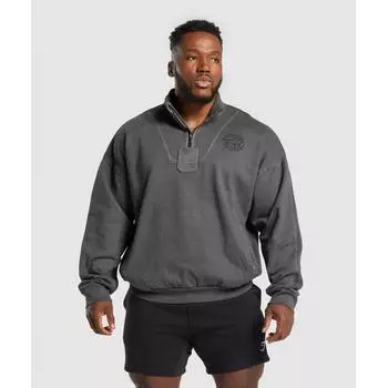 GYMSHARK Premium Legacy 1 4 Молния Черный A7A3M BB67 XS