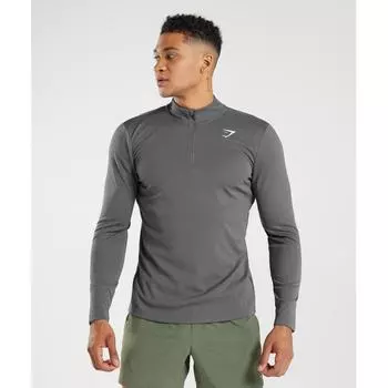 GYMSHARK Прибытие 1 4 Пуловер на молнии силуэт Серый A3A1S GBP4 XS