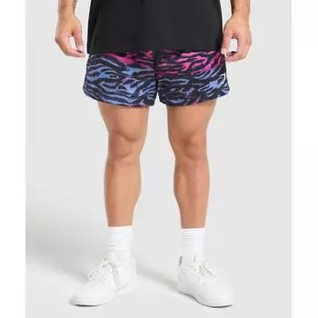 Gymshark Printed Mesh 5 Shorts Physical Pink A6a8t Kcbb S