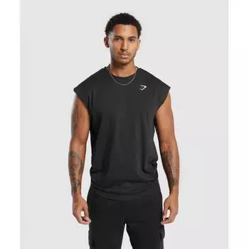 Gymshark React Cut Off Tank Black A2a8p Bbbb XS