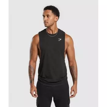 Gymshark React Drop Arm Tank Black A2a8o Bbbb XS