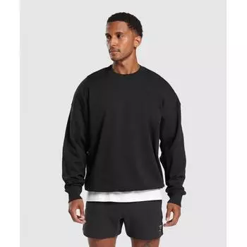 GYMSHARK Rest Day Essential Crew Черный A6A2L BB2J S