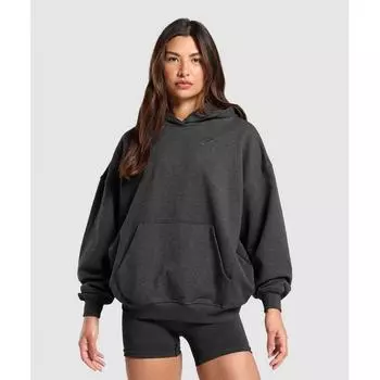 GYMSHARK Rest Day Sweats Hoodie Black Marl B2A7P BBBC XS