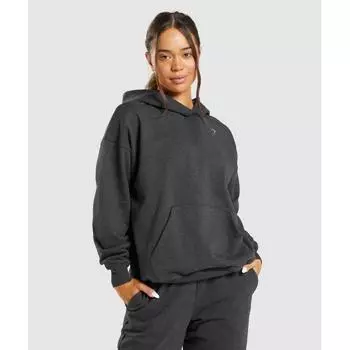 GYMSHARK Rest Day Sweats Hoodie Black Marl B2A7P BBBC XXS