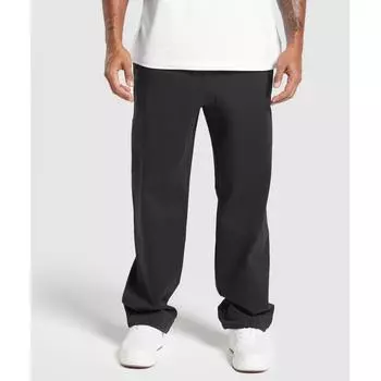 GYMSHARK Rest Day Тканые джоггеры большого размера, черные A4A7U BB2J