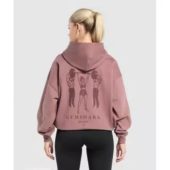 Gymshark Retro Lifting Oversized Hoodie Brick Brown B2b7m Ncgr XS