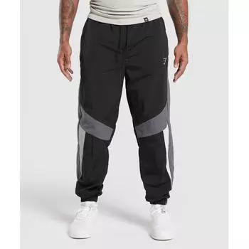 Gymshark Retro Track Pants Black Dark Grey Smokey Grey A4a9w Bcts XS