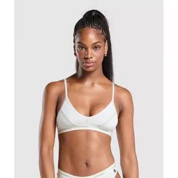 Gymshark Rib Bralette Bros Frost White Marl B6a7o Wb60 XS