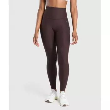 Gymshark Ribbed Leggings Heritage Brown B8a9o Ncnz XS