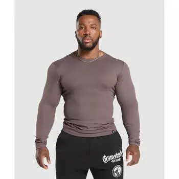 Gymshark Ribbed Long Sleeve T shirT sTeel Purple A6a2f Pbzn XS