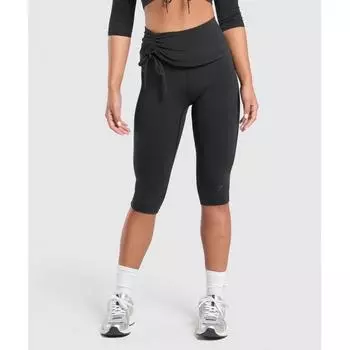 Gymshark Ruched Capri Leggings Black B9a9m Bb2j XS