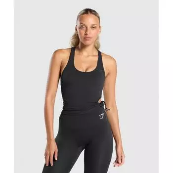 Gymshark Ruched Side Shelf Tank Black B1c5l Bb2j XS