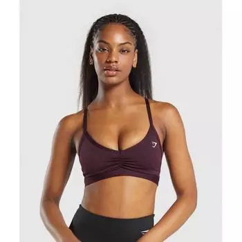 Gymshark Ruched Strappy Sports Bra Depth Purple B6a6i Pbzv XXS
