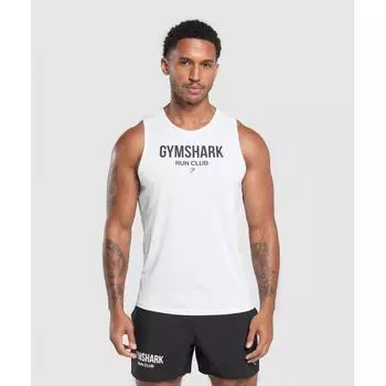 Gymshark Running Dept. Tank White A2b2n Wb57 XS