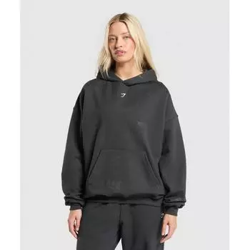 Gymshark Scribble Толстовка большого размера с капюшоном цвета серый асфальт B2b1v Gcbz XS