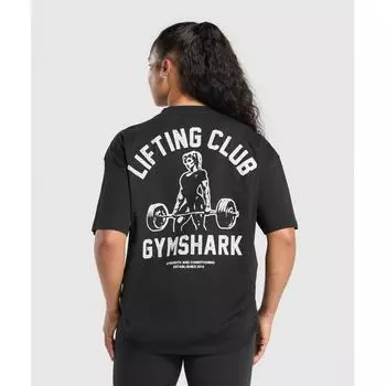 Gymshark ScripT Graphic Oversized T shirT Black B2b2f Bb2j S