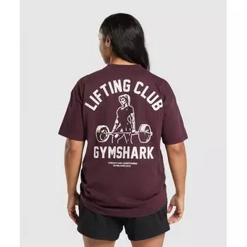 Gymshark ScripT Graphic Oversized T shirT depTh Purple B2b2f Pbzv S