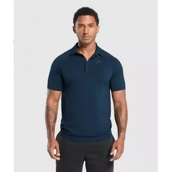 Gymshark Seamless Polo Shirt Navy A1b1m Ub9p XS