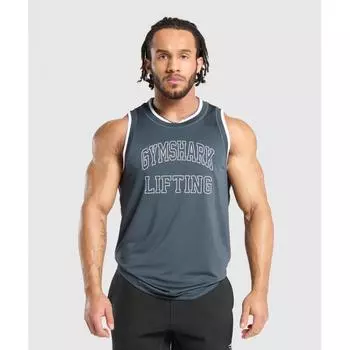 GYMSHARK Сетчатый бак Титановый синий A6A2M UCMQ XS