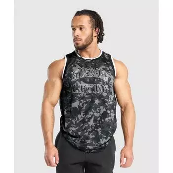 Gymshark Сетчатый танк черный A6A2M BCG8 XS