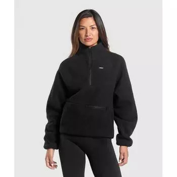 Gymshark Sherpa 1 4 молния черный B2b3w Bb2j XS