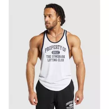 Gymshark Собственность Стрингера Белый A5a7m Wb57 S