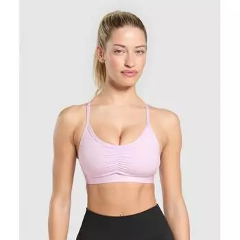Gymshark Спортивный бюстгальтер со сборками Ice Pink B2a7a Kcpx XS