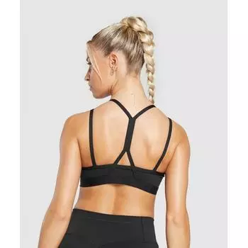 Gymshark Strap Feature Sports Bra Black B8a6a Bb2j XS