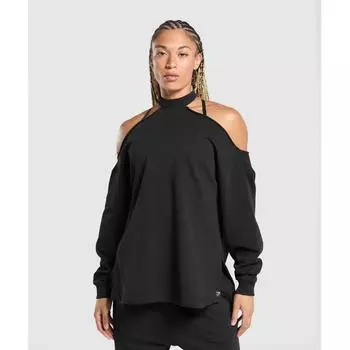 Gymshark Superset Longline Sweatshirt Black B1b1r Bb2j XXS