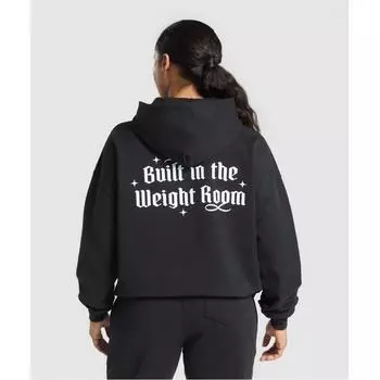Gymshark Толстовка Built In The Weight Room черная B2b2h Bb2j XS