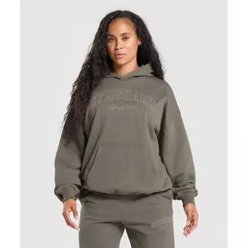 Gymshark Толстовка с капюшоном Collegiate Camo Brown B2b1y Nby9 XS